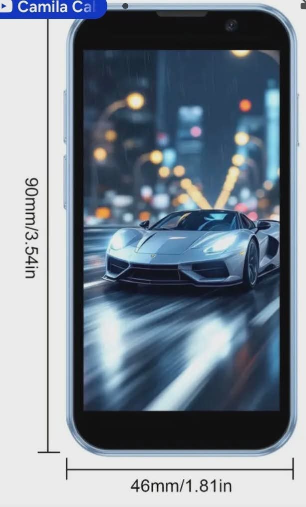 Mini Smartphone w/ glass Screen protector and accessories